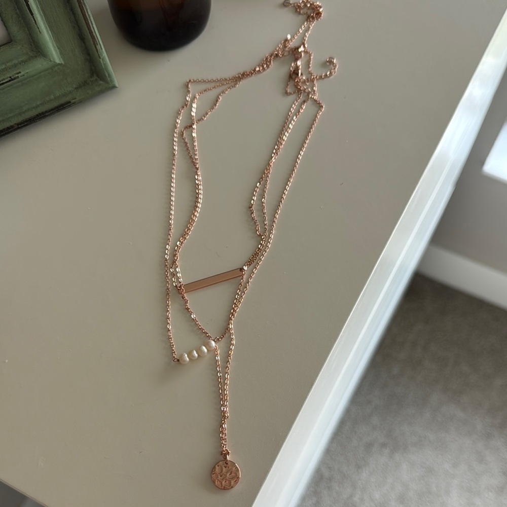 Elegant Rose Gold Layered Necklace